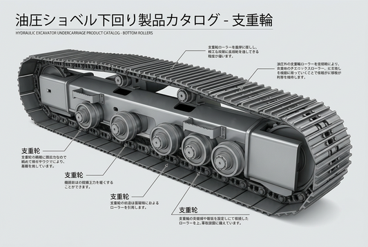 建設機械の下部走行体（アンダーキャリッジ）とは｜4つの主要部品と役割